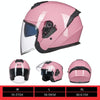 GXT Electric Vehicle Four Seasons Sun Protection & Windshield Double Lens Helmet, Size: M(Bright Black Red)