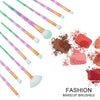 20 in 1 Diamond Handle Eye Brush Multi-functional Makeup Brush, Pink+Blue Handle and Baby Blue Brush