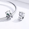 S925 Sterling Silver Little Fox Beads DIY Bracelet Accessories Charm Loose Beads