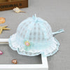 MZ5922 Lace Flower Princess Hat Summer Thin Baby Hat Sun Protection Hat, Size: 46cm(Light Blue)