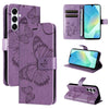 For Samsung Galaxy A26 5G Global 3D Butterfly Embossed Pattern Flip Leather Phone Case(Purple)