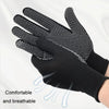 5pairs Outdoor Breathable Non-slip Particle Silicone Hiking Riding Nylon Gloves Thin Mittens(Black)