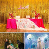 2 PCS Laser Rain Tinsel Foil Curtain Birthday Party Decoration Tassel Wall,Size:1x1m(Purple)