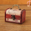 Wooden Crystal Jewelry Storage Box Antique Distressed Wedding Candy Gift Box(6076D Stamp)