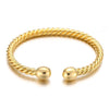 Europe and America Style Female Brass-plating Jewelry Gold Garlic Magnetic Health Open Bracelet, Size: 8mm*17cm(Gold)