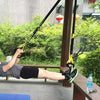 P3-2 Adjustable Fitness Exercise Hanging Pulling Rope TRP3X Wall Pulley Yoga Belt, Main Belt: 1.4m, 1.9m After Adjusted, Sports Version (Black+Yellow)