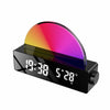 S286 Sunset Light LED Digital Display Electronic Clock USB Plug-in Desktop Temperature Alarm Clock(Black)