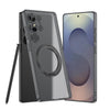 For Samsung Galaxy S23 Ultra 5G Frosted Skin-feel Magnetic Rotating Holder Phone Case, Not Included Pen(Gray)