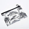 5 PCS Fashion Travel Women Clear Transparent Cosmetic Bag Small Large PVC Necessary Makeup Bag Case Bath Wash Organizer Set(Coconut Tree (23 * 16.5cm))