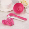 10 Sets 4 in 1 DIY Facial Mask Mixing Bowl Brush Spoon Stick Brush Face Care Set Women Facial Beauty Professional Kits Tools(Red)