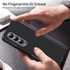 For Samsung Galaxy Z Fold3 5G Integrated AG Frosted Vacuum Plating Phone Case(Black)