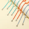 Glossy Crystal Beads Handmade Mask Anti-Lost Hanging Lanyard Chain Glasses Chain(Solid Color Sky Blue)