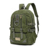 LIJIEBAO Retro Canvas Shoulder Bag Outdoor Casual Backpack Large Capacity Computer Bag(Army Green)