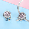 S925 Sterling Silver Pendant Brilliant Heart Beads DIY Bracelet Necklace Accessories