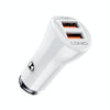 LDNIO C511Q 36W QC 3.0 Phone Fast Charger Dual-USB Ports Smart Car Charger with 8 Pin Cable