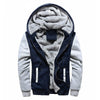 Winter Parka Men Plus Velvet Warm Windproof Coats Large Size Hooded Jackets, Size: 5XL(Blue)