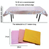 Birthday Party Foil Laser Tablecloth Wedding Decoration Supplies(1x2.7M Purple)