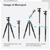 TRIOPO 554 Adjustable Portable  Aluminum Alloy Tripod with D-2A Ball Head for SLR Camera