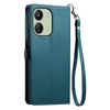 For Redmi 13C 4G / 5G Wallet Multi-card Slot Leather Phone Case with Lanyard(Green)