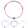 Lucky Evil Eye Bracelets For Women 6 Colors Handmade Braided Rope Lucky Jewelry Red Bracelet Female(Black)