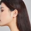 S925 Sterling Silver Silver Heart Ear Clip Women Earrings