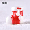 5pcs Christmas Decoration Accessories Micro Landscape Christmas Gift Resin Small Ornament, Style: Socks No.7
