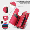 For Samsung Galaxy S20 FE Double Flap Zipper RFID Leather Phone Case with Short Lanyard(Red)
