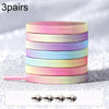 3pairs Elastic No Tie Shoelaces Metal Lock Dazzling Color Laces 100cm(Pink)