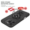 For iPhone 14 Pro Metal Rotating Bracket TPU + PC Magnetic Phone Case(Gold)