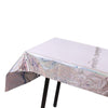 Birthday Party Foil Laser Tablecloth Wedding Decoration Supplies(1x2.7M Silver)