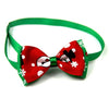 5 Christmas Pet Bow Ties - Adjustable Cat & Dog Collar