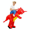 Halloween Dinosaur Inflatable Clothes Polyester 3D Cartoon Doll Clothing, Size:L(160-190cm)(Red Dinosaur)