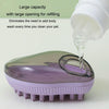 Pet Shower Brush with Shampoo Dispenser, Purple - Cat & Dog Massage
