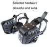 Leather Dog Muzzle, Anti-Bark, Breathable, Black (35-50cm)