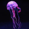Fluorescent Silicone Jellyfish Ornament, Pink, 8x20cm - Aquarium Safe