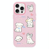 For iPhone 13 Pro Skin Feeling Jelly TPU Hybrid PC Phone Case(Love Puppy Pink)