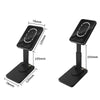 15W Desktop Wireless Charging Rotating Phone Holder Lazy Tablet Folding Lifting Bracket(Black)