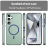 For Samsung Galaxy S24 FE 5G MagSafe Frosted Translucent TPU + PC Full Coverage Phone Case(Dark Blue)