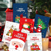 6 Fold Cards + 6 Envelopes + 6 Stickers Christmas Day Greeting Cards(MC8-94)