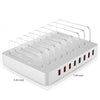 X6 96W 2.4A 8 USB Ports Smart Charger with Detachable Bezel, AU Plug(White)