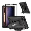 For Samsung Galaxy Tab A9 Armor Bolt Shape Holder Silicone Hybrid PC Tablet Case(Black)