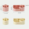 Rotating Skincare Cosmetic Storage Case Compartment Desktop Lipstick Makeup Brush Bucket, Color: Combination Model Pink