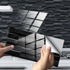 12 PCS 10 x 20cm Brick Pattern Crystal Film Glossy Tile Sticker Floor Sticker(Kit037)