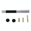 Carbon Fiber Aluminum Short Antenna Polished Universal Screws Base(Big Size)(Silver)