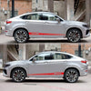 2 PCS/Set D-707 Striped Totem Pattern Car Modified Decorative Sticker(Red)