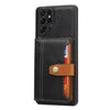 For Samsung Galaxy S25 Ultra 5G Calfskin Card Slot TPU Hybrid PU Phone Case(Black)