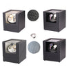 5 Gear Mechanical Automatic Watch Box Electric Motor Watch Shaker, US Plug, Style:Ostrich Pattern(White)
