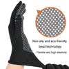 5pairs Outdoor Breathable Non-slip Particle Silicone Hiking Riding Nylon Gloves Thin Mittens(Black)