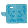 For Galaxy A3 (2017) / A320 Butterflies Embossing Horizontal Flip Leather Case with Holder & Card Slots & Wallet & Lanyard (Blue)