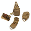 Outdoor Sports Multifunctional Laser Cutting Crossbody Bag(Khaki)